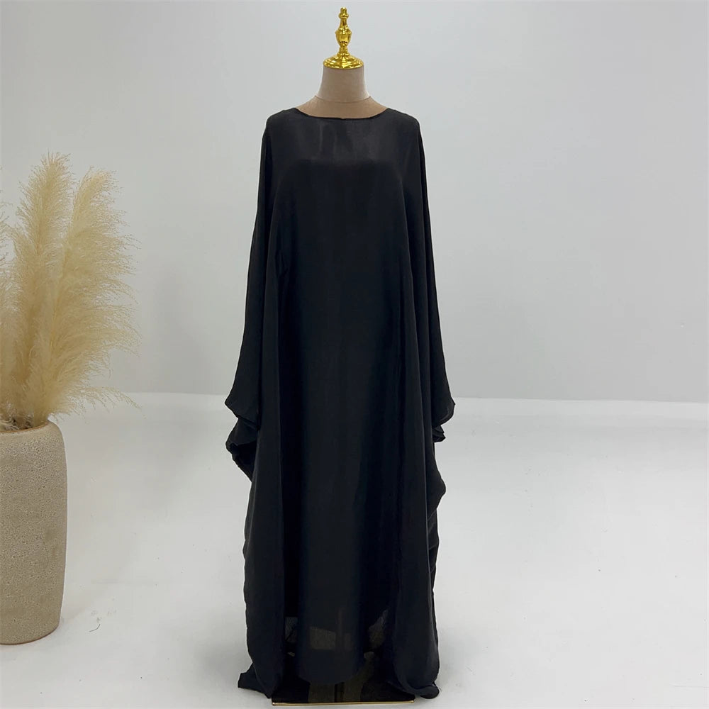 Eid Abayas Shimmer Batwing Satin