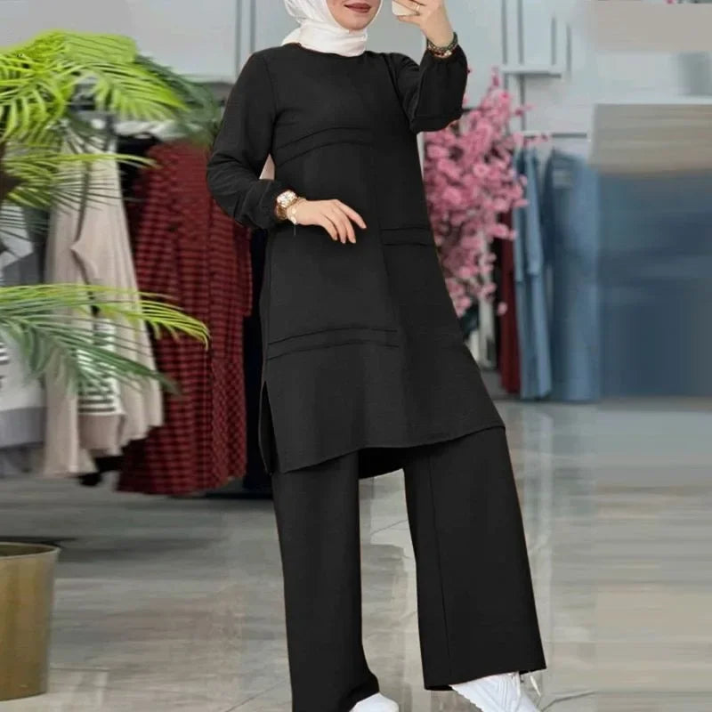 Two Piece Set Shirt Dress & Pants