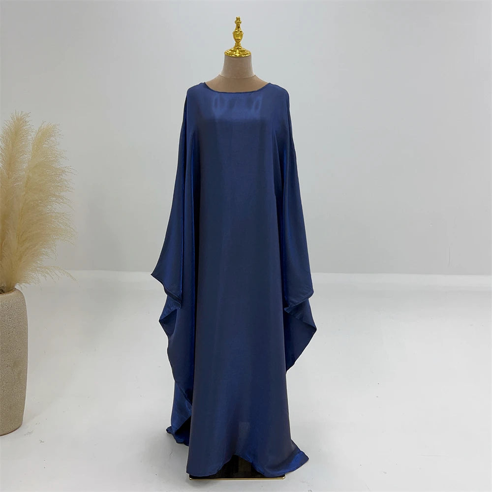 Eid Abayas Shimmer Batwing Satin