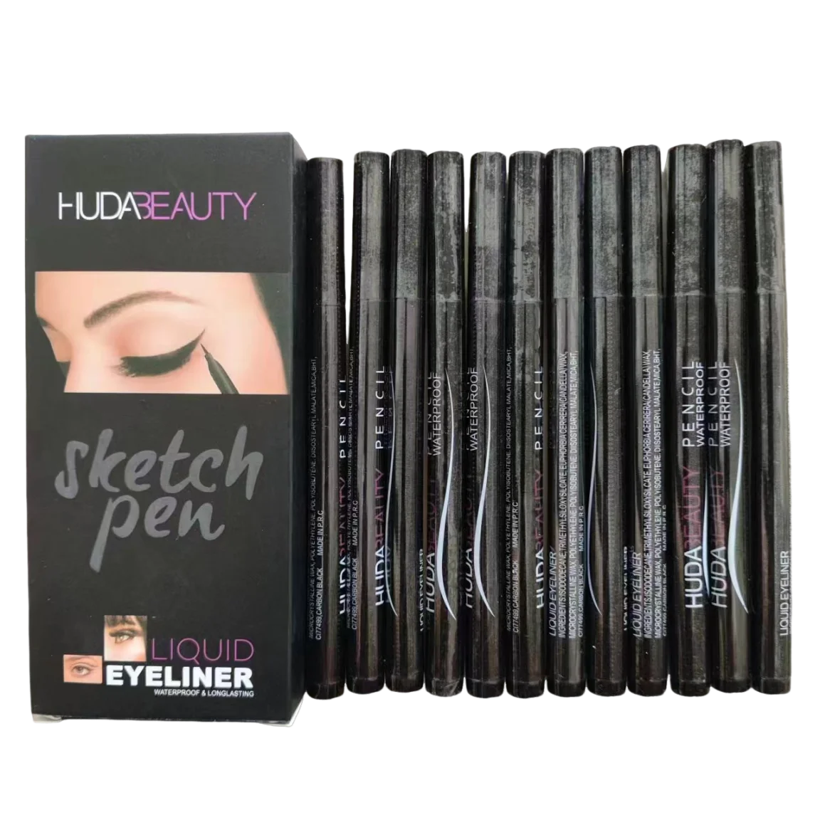 HUDA Black Liquid Eyeliner Pen Waterproof